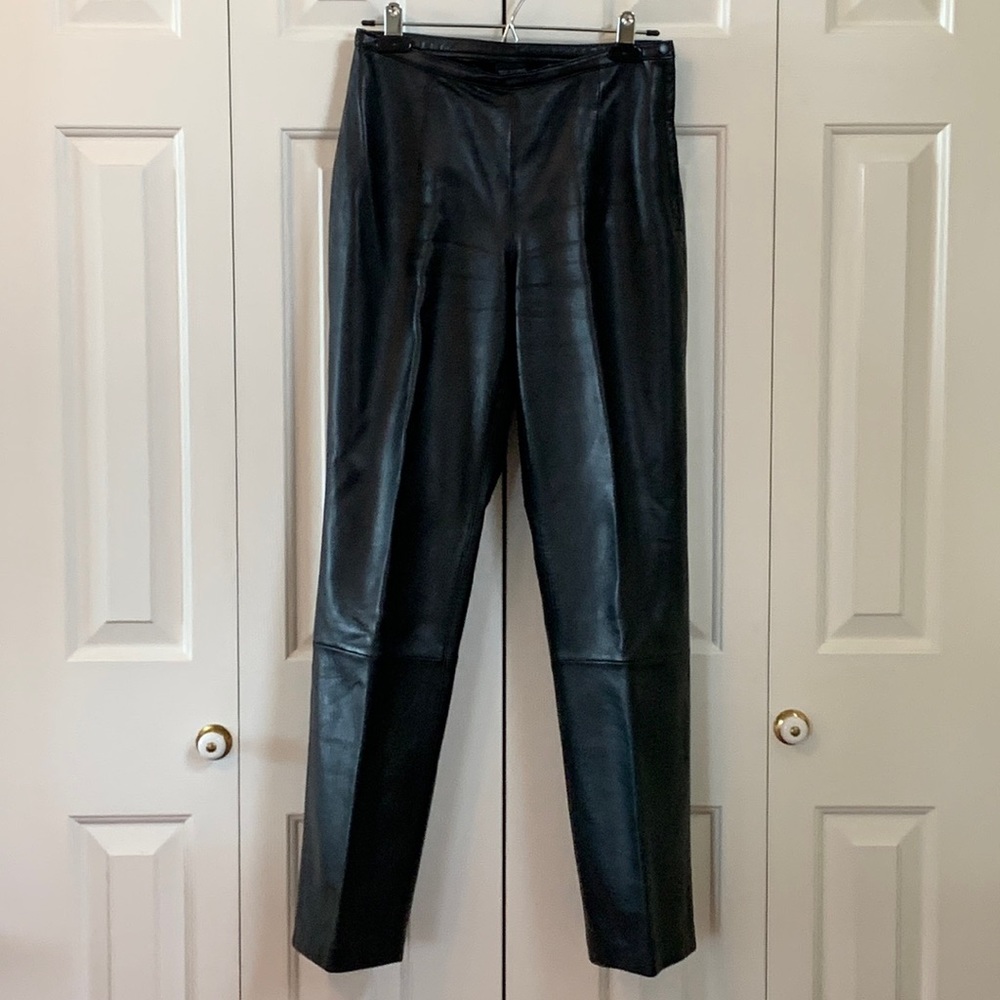 Black Buttery Soft Leather Pants ~